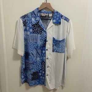 Vintage patterned button up shirt